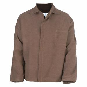 NATIONAL GUARD C09TW2X30 Welding Jacket, Brown, Snaps, 1 Total Pockets, 2Xl, 30 Inch Length | CT3ZVU 3TCE7