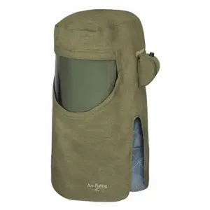 NATIONAL GUARD H65NPQHFANPV Arc Flash Hood, 4 Ppe Cat, 40 Cal/Sq Cm ATPV, Green | CT3XYY 54YR51