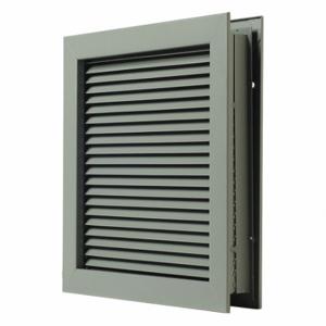 NATIONAL GUARD L-700-RX-18x18 Door Louver, Steel, 18 Inch Opening Ht, 18 Inch Opening Width, Gray Primer | CT3YHL 45AC68