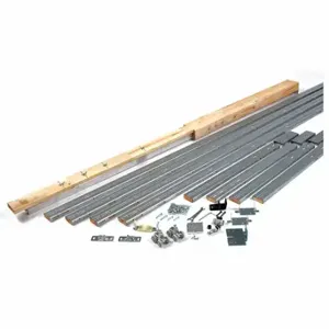 NATIONAL GUARD SLAL-250-PDKIT Track Kit, Sliding Door, Aluminum, Brushed Aluminum, 73 Inch Length In | CT3ZPK 55JJ35