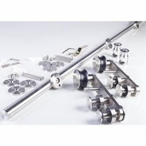 NATIONAL GUARD SLSS2-6 Hardware Pack, Sliding, Stainless Steel, Brushed Stainless Steel, 78 3/4 Inch Length | CT3YWV 54ZT64