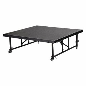 NATIONAL GUARD TFXS48482432C02 Carpeted Portable Stage Package, 24 Inch Height, 4 ft Width | CT3ZWW 49CV77