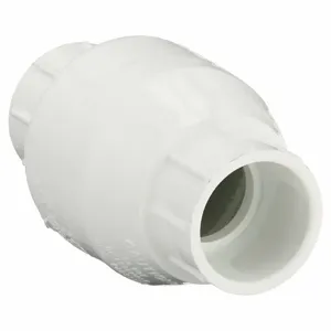 NDS DRAINAGE 1520-12 Swing Check Valve, Single Flow, Inline Swing, PVC, 1 1/4 Inch Pipe/Tube Size, Slip x Slip | CT4AWE 4GTV4