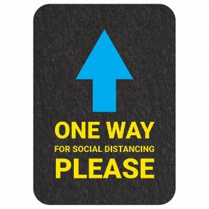 NEW PIG GMM21009-BK Floor Sign Mat, 17 Inch Length, 24 Inch Thickness, Black | CF2DHV 56JH12