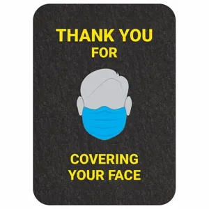 NEW PIG GMM21010-BK Floor Sign Mat, 24 Inch Length, 17 Inch Thickness, Black | CF2DHU 56JH16