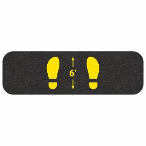 NEW PIG GMM82001-BK Floor Sign Mat, 26 Inch Length, 8 Inch Thickness, Black | CF2DHT 56JH13