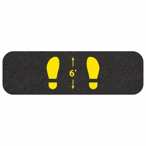 NEW PIG GMM82001-BK Floor Sign Mat, 26 Inch Length, 8 Inch Thickness, Black | CF2DHT 56JH13