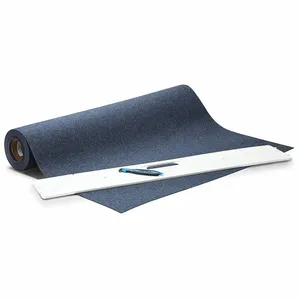 PIG GRP36906-DM Adhesive-Backed Grippy Mat, Needle Punched, 3 Ft X 25 Ft, 1/16 Inch Thick, Denim | CT7UHC 801CA4