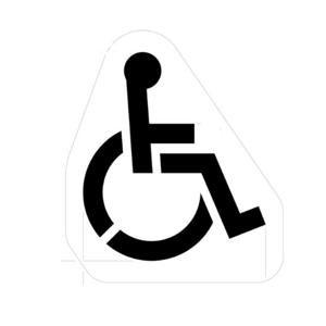 NEWSTRIPE 10000571 Small Handicap Symbol, 48 Inch H x 42 Inch W | AG8HCW