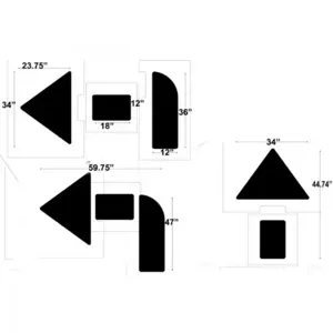 NEWSTRIPE 10000205 Arrow Kit Stencil, 3 Piece | AG8HCF