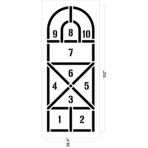 NEWSTRIPE 10000448 Arched Hopscotch Playground Stencils, Pack of 2 | AG8HBP