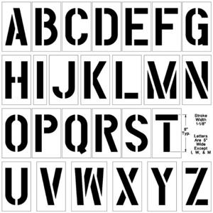 NEWSTRIPE 10000903 Complete Alphabet, 8 Inch L | AG8HDJ