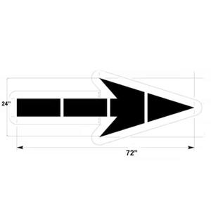 NEWSTRIPE 10002932 Federal Straight Arrow Stencil, 72 Inch L | AG8HGD