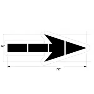 NEWSTRIPE 10003120 Federal Straight Arrow Stencil, 72 Inch L, 1/8 Inch Thickness | AG8HGP