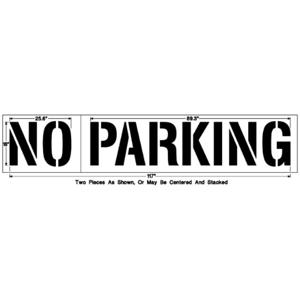 NEWSTRIPE 10003184 No Parking, 18 Inch L, 1/8 Inch Thickness | AG8HGX