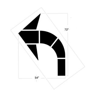 NEWSTRIPE 10003459 Federal Curved Arrow Stencil, 72 Inch L | AG8HHR