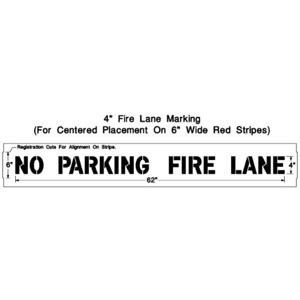 NEWSTRIPE 10004359 No Parking Fire Lane, 4 Inch L | AG8HKN