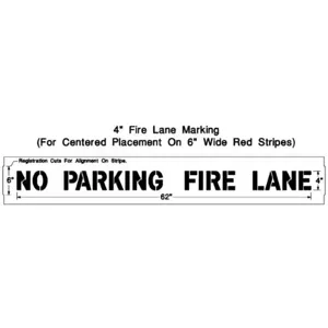 NEWSTRIPE 10004359 No Parking Fire Lane, 4 Inch L | AG8HKN