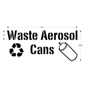 NEWSTRIPE 10004865 Waste Aerosol Disposal Stencil | CE2GYR
