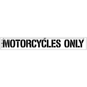 NEWSTRIPE 10004986 Motorcycles Only Parking Stencil | CE2GYU