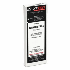 NEXTTEQ NX107L Detector Tube, Acrylonitrile, 0.25 To 5 Ppm/0.2 To 4 Ppm/0.5 To 10 Ppm/1 To 20 Ppm, 10 PK | CT4BHC 56HX15