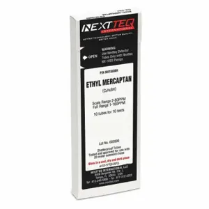 NEXTTEQ NX156MH Detector Tube, Ethyl Mercaptan, 1 To 40 Ppm/2 To 80 Ppm/4 To 160 Ppm, 10 PK | CT4BLJ 56HX02