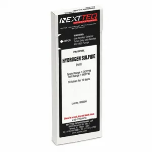 NEXTTEQ NX169L Detector Tube, Hydrogen Sulfide, 1 To 30 Ppm/2 To 60 Ppm, 10 PK | CT4BMX 56HW46