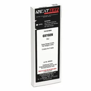 NEXTTEQ NX198SA Detector Tube, Oxygen, 2 To 24% Vol Measuring Range, 10 PK | CT4BQK 56HW77