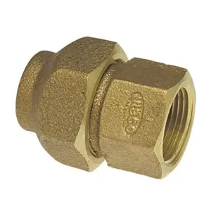 NIBCO 6025450 Adapter With Nut, 1/2 Inch Size, Bronze | BU4PBT