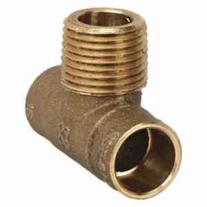 NIBCO 713-LF 1/2 Tee Low-lead Cast Bronze C x C x Mnpt | AD3MPA 40F242