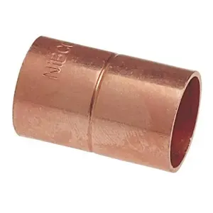 NIBCO 9003453 Coupling With Rolled Tube Stop, 3-1/2 Inch Size, C End Style, Copper | BU4QNX