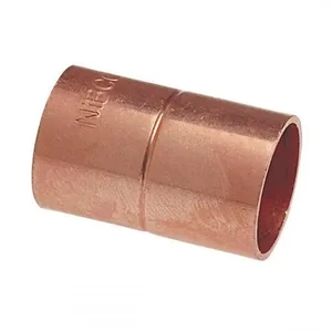 NIBCO 9000353CB Coupling With Rolled Tube Stop, 1/4 Inch Size, C End Style, Copper | BU4QJG