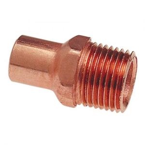 NIBCO 9033950 Adapter With Temperature Gauge, 1/2 x 3/4 Inch Size, Copper | BU4RDW