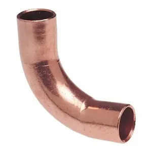 NIBCO 9082450CB Long Radius Elbow, 1-1/2 Inch Size, Copper | BU4RPZ