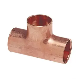 NIBCO 9100200CB Tee, 1-1/4 x 1-1/4 x 1 Inch Size, Copper | BU4RYX