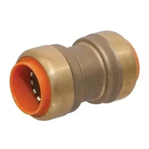 NIBCO B9001000PE Coupling, 3/8 Inch Size, Push-On End Style, Brass, Import | BU4UBG