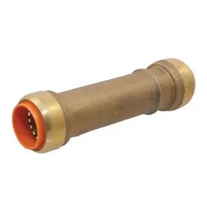 NIBCO B020500PE Repair Coupling, 1 Inch Size, Push-On End Style, Brass, Import | BU4TUZ