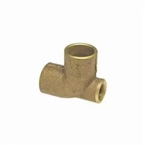 NIBCO B038600 Baseboard Tee, 1/2 x 1/8 x 1/2 Inch Size, Bronze | BU4MYT