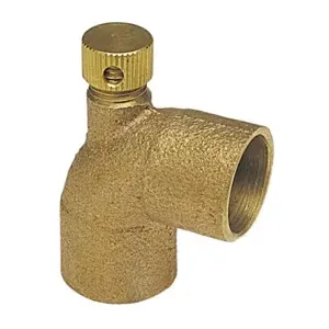 NIBCO B040500 Vent Elbow, 1/2 Inch Size, Bronze | BU4QAM