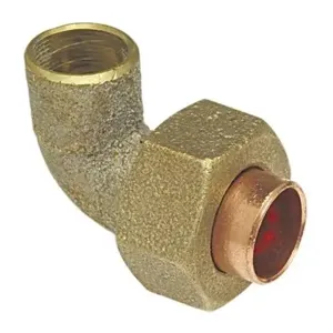 NIBCO B07450L Union Elbow, 3/8 Inch Size, Bronze | BU4TNV