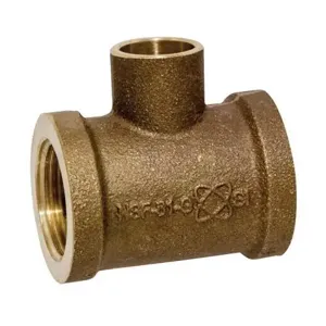 NIBCO BF9110L Tee, 3/4 x 1/2 x 3/4 Inch Size, Bronze | BU4TYT