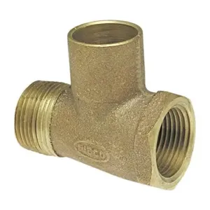 NIBCO B092000 Tee, 3/4 Inch Size, Bronze | BU4PYJ