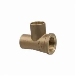 NIBCO B15955L Tee, 1/2 x 3/4 Inch Size, Bronze | BU4TVR