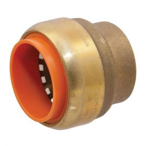 NIBCO B172650PW Tube Cap With Ports, 1/2 Inch Size, Push-On End Style, Brass | BU4TVT