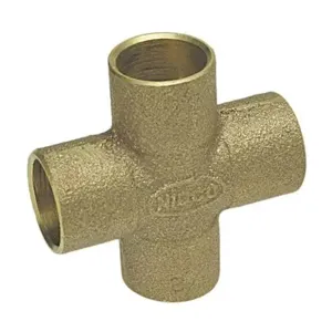 NIBCO B27070L Pipe Cross, 3/4 Inch Size, Bronze | BU4MZE