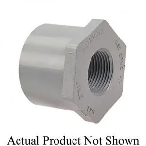 NIBCO CB12850 Flush Reducing Bushing, 3 x 2 Inch Size, MNPT x FNPT End Style, CPVC | BU4VNG