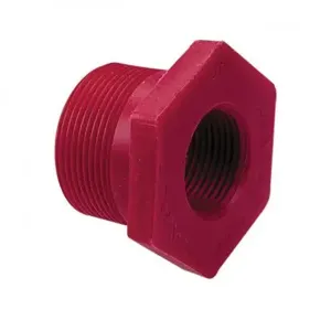 NIBCO CD03300 Flush Reducing Bushing, 3/4 x 1 Inch Size, MNPT x FNPT End Style, PVDF | CB6CVP