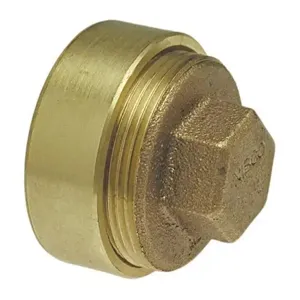 NIBCO E170450 Cleanout With Plug, 4 x 3 Inch Size, Bronze | BU4QLT