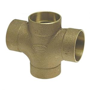 NIBCO E270300 Double DWV Tee, 1-1/2 Inch Size, Bronze | BU4NBJ