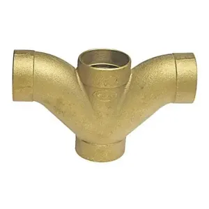 NIBCO E280150 Long Turn Tee Wye, 2 Inch Size, C End Style, Bronze | BU4QMM